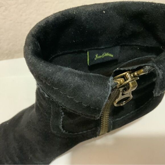 Sam Edelman Louie Suede Fringe Heeled Ankle Boot Black Women's sz 7 - Picture 5 of 14